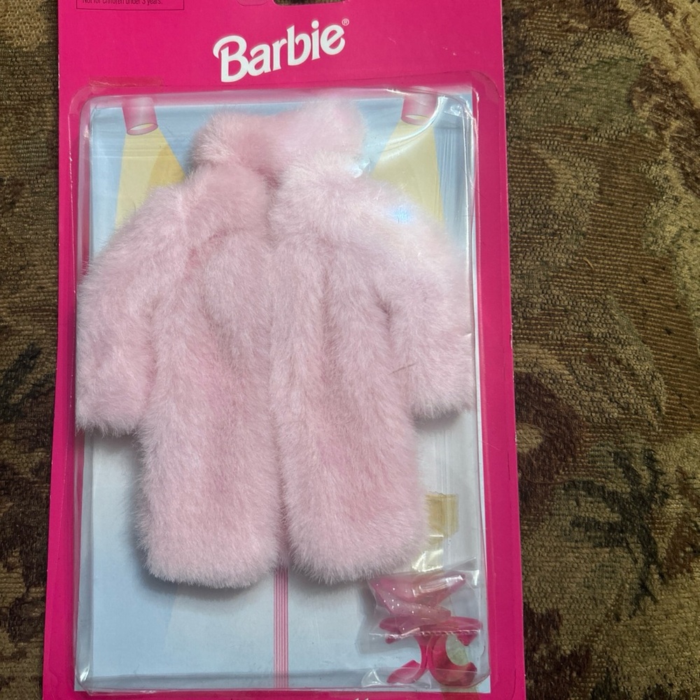 Vintage 1997 Barbie Soft Pink Doll Coat
